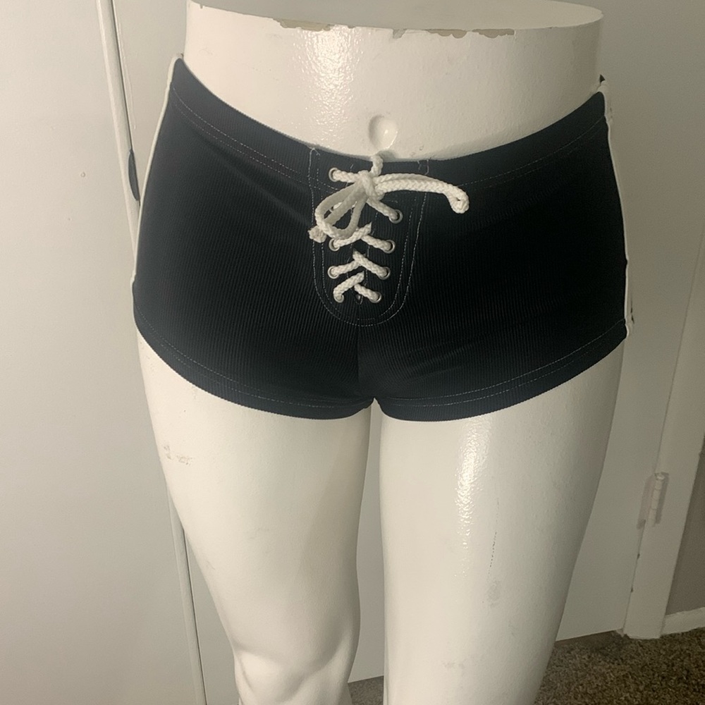 Jocko swim Rex ribbed medium black trunks.